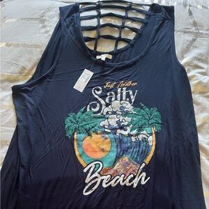 Maurice’s dark blue lattice back tank. 2x new with tags